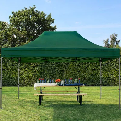 Image de TOOLPORT 3x4,5 m Tonnelle pliante Acier, PES 750, vert foncé