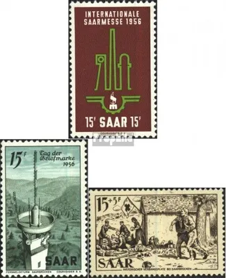 Produktbild von Briefmarken Saarland 1956 Mi 368,369,370 (kompl.Ausg.) postfrisch Saarmesse 1956