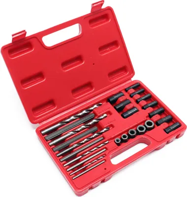 Produktbild von Wiltec Schraubenausdreher Set 25 teilig, Satz Linksausdreher Bolzendreher, Ausdrehsatz mit Schraubenlösern Bolzenausdrehern im Koffer