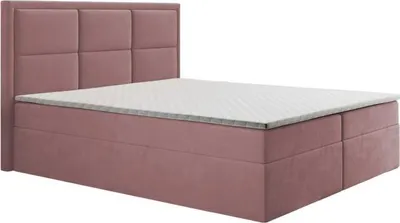 Produktbild von Modernes Polsterbett Bett Betten Ehebett Bettgestell Doppelbett 160x200 Rosa