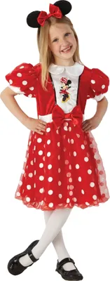 Produktbild von Rubies Kinderkostüm Minnie Mouse rot mit Glitzereffekt