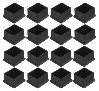 Produktbild von 16 Stück PVC Stuhlbeinstopper 40 mm x 40 mm - Rutschfeste Pads für Möbel