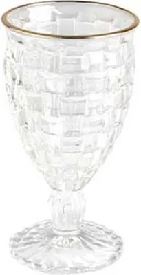Produktbild von Set aus sechs goldgefütterten Weingläsern, 16 cm hoch, New Paris