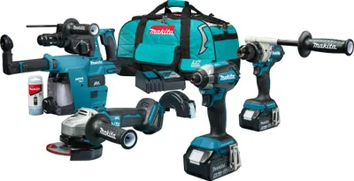 Produktbild von 18-V-Lxt-Kombiset Dga504+Ddf492+Dtd153+Dhr243 2*5,0 Ah – M Dlx4194Tx1