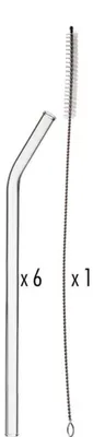 Produktbild von Trinkhalm gebogen 23cm, 7tlg. Set - 24 Stück