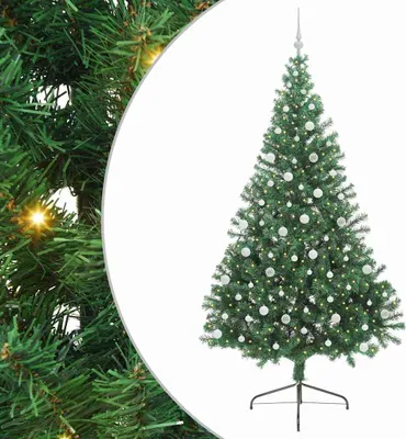 Obrázek produktu pro vidaXL Umělý předsvětlený vánoční stromek zelený 240 cm PVC