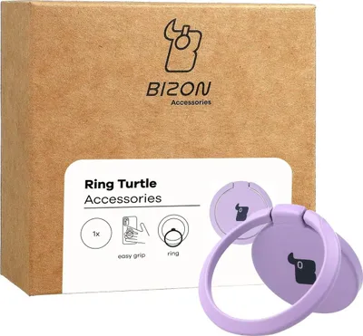 Produktbild von Uchwyt na palec Bizon Accessories Ring Turtle uniwersalny, jasnofioletowy