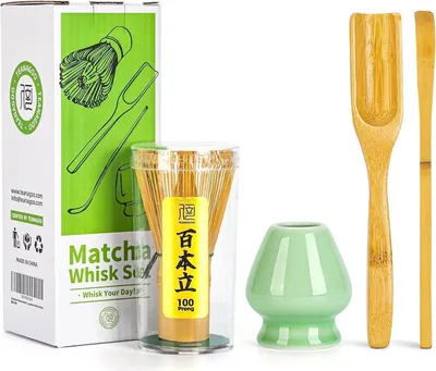 Immagine prodotto di TEANAGOO Set per la cerimonia del tè Matcha, accessori in bambù con frusta e cucchiaino