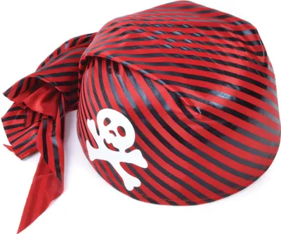 Produktbild von Rot-Schwarzer Piratenhut Mit Totenkopf