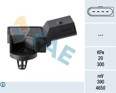 Produktbild von FAE 15007 Ladedrucksensor für VW Golf VII Schrägheck (5G1, BQ1, BE1, BE2) Saugrohr