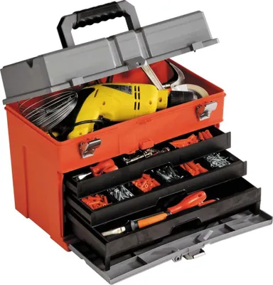 Produktbild von Plano 855, Werkzeugkasten, Polypropylen, Schwarz, Grau, Rot, 440 mm, 250 mm, 330 mm