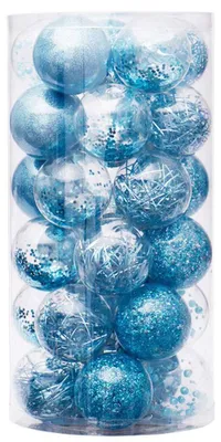 Image de Ensemble de 30 décorations pour sapin de Noël – Boules incassables