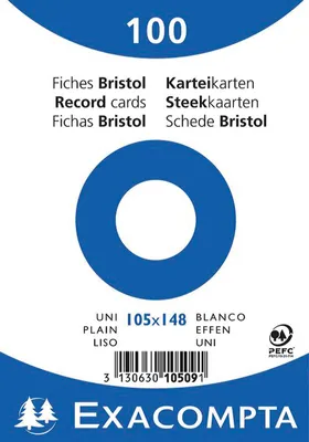 Immagine prodotto di Scheda 10509E DIN A6 bianca vuota 100 pezzi Confezione da 20 pezzi