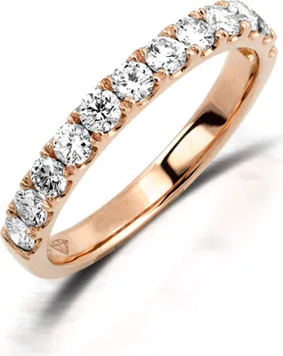 Produktbild von 750er Rotgold Diamant Memory Ring mit Brillanten 0,42 ct. Memoire Eternity 18K Gr. 58