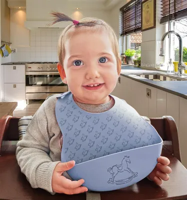 Produktbild von 2-er Pack Baby Silikon Lätzchen mit Auffangschale Tradewinds