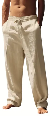 Produktbild von Currero Leinenhose Herren Khaki XL