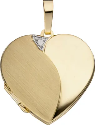Produktbild von Medaillon Anhänger Amulett Herz zum Öffnen 585 Gold Gelbgold für Damen