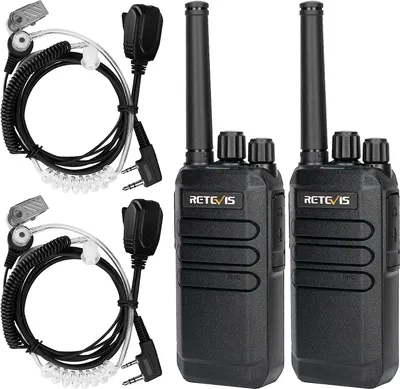 Image de Retevis RT40 Walkie Talkie, PMR446 Radio portable sans licence, 48 canaux DMR Digital Analog Ham Radio, 2000 mAh Talkie-walkie portable professionnel pour la sécurité, l'école (noir, 2 pièces)