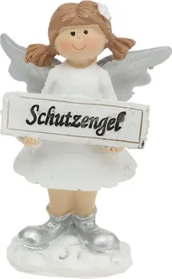 Produktbild von Schutzengel Figur aus Polystone mit liebevoller Verarbeitung