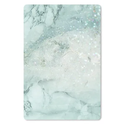 Produktbild von MuchoWow® Mauspad Mousepad Marmor - Glitzer - Türkis 18x27 cm - Mousepads - Maus Mat - Pad - Mausunterlage