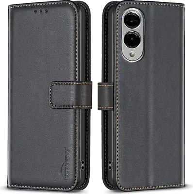 Produktbild von Samsung Galaxy S25 Edge Hülle - BINFEN Klapphülle - Schwarz