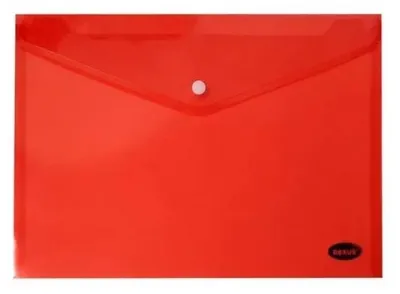 Produktbild von A5-Umschlagmappe mit Druckknopfverschluss aus PVC, rot – Beniamin