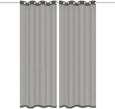 Produktbild von HOME WOHNIDEEN Dolly 2Er Set 145 x 140 cm 2x Fertigschal inkl. 1x Bügelband Grau