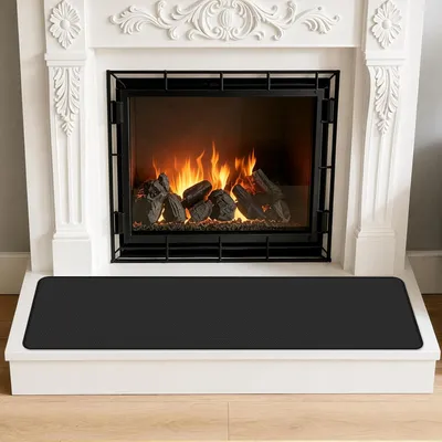 Imagen del producto de Placa protectora contra chispas, fabricada con material refractario de tres capas, de 120x35x0,1 cm, para chimeneas