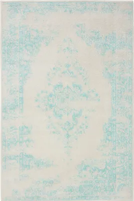 Image de Tapis Interiyou Sintra Crème/Turquoise 140 x 200 cm