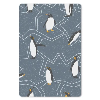 Produktbild von MuchoWow® Mauspad Mousepad Pinguin - Muster - Schnee 40x60 cm - Mousepads - Maus Mat - Pad - Mausunterlage - Schreibtisch Accesoire