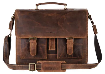 Immagine prodotto di GREENBURRY borsa da ufficio laptop bag con scomparto per laptop Vintage Business Bag Brown marrone