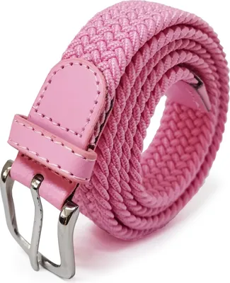 Produktbild von Glamexx24 Damen Elastischer Stoffgürtel Geflochtener 25mm Stretchgürtel Dehnbarer Gürtel Frau-Farbe: Rosa -Größe: Buntweite 65 CM-Gesamtlänge 80 CM