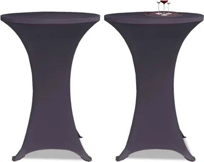 Zdjęcie produktu dla Pokrowiec na stół The Living Store 2 szt. 80 cm antracytowy
