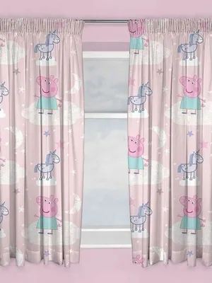 Produktbild von Peppa Pig - Falten-Vorhänge "Stardust" 2er-Pack AG1185 (Vorhanglänge: 137,16 cm x Vorhangbreite: 167,64 cm) (Pink)