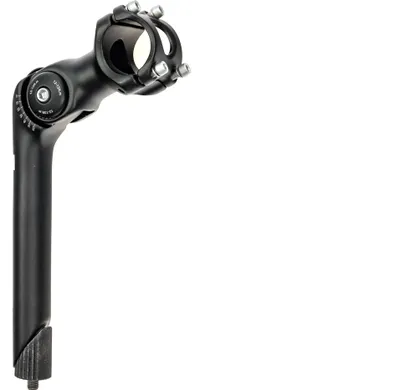 Produktbild von 1 Zoll Aluminium Fahrrad Vorbau Winkel verstellbar 31,8 mm Klemmung schwarz matt