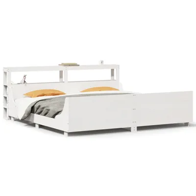 Obrázok produktu pre vidaXL Posteľ z masívu bez matraca biela 180x200 cm borovicové drevo