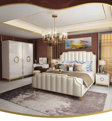 Produktbild von arredo classic italienisches schlafzimmer set komplett garnitur bett nachttische