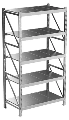 Productafbeelding van Povag Stellingkast metaal - Opbergrek - 200x110x60 cm - 1500 kg - 5 legniveaus