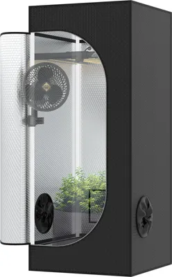 Produktbild von 50x50x12 Deluxe 600D Zuchtzelt Gewächshaus Grow Box Growzelt Tent, Growbox, Growschrank Growzelt  THE HOOKAH   Größe: Ohne Sichtfenster 50x50x120 cm