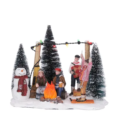 Produktbild von LuVille Weihnachtsdorf-Miniatur Pistenparty - L16 x B12 x H12,5 cm
