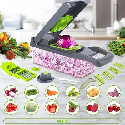 Productafbeelding van Groentensnijder 17-in-1 - Mandoline met 7 verwisselbare messen