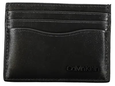 Produktbild von Eleganter Herrengeldbeutel Schwarz mit Portacard und Logo-Detail