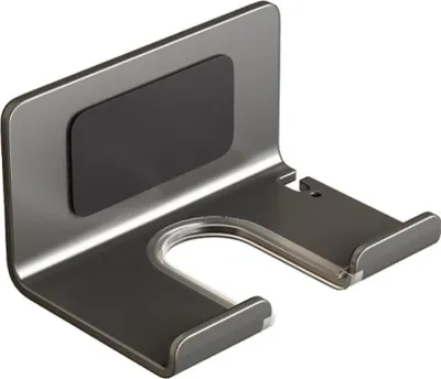 Produktbild von INF Wandhalterung für Haartrockner Aluminium - Kleben ohne Bohren Grau