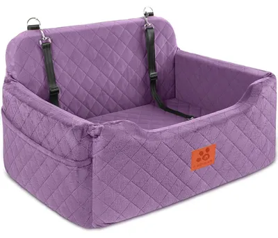 Immagine prodotto di Copertura per sedile auto per cani, adatta a cani di taglia media/grande, rimovibile e lavabile, colore lilla, dimensioni 70x50x41 cm