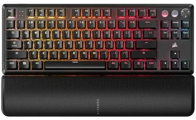 Productafbeelding van Corsair K70 PRO TKL, Kabel, USB, Magnetische mechanische toetsen, QWERTY-indeling, RGB LED-verlichting, Zwart
