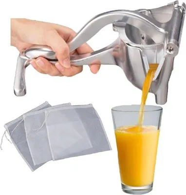 Immagine prodotto di Spremiagrumi professionale con 3 sacchetti filtranti e funzione automatica