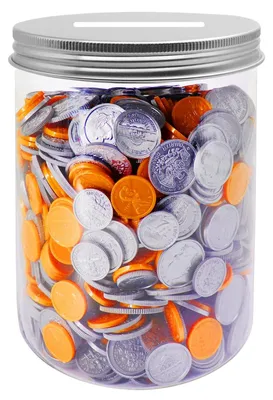 Zdjęcie produktu dla Duża, przezroczysta skarbonka - skarbonka w kształcie świni - bankomat na monety - licznik monet - wykonana z ekologicznego tworzywa PET - bezpieczna dla dorosłych - pojemnik na monety