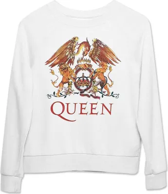 Immagine prodotto di Queen - Felpa Classic Crest Bambini 7-8 anni - Bianco