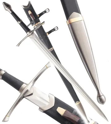 Produktbild von Der Herr der Ringe Aragorn Schwert - Strider + Platte + Scheide + Messer
