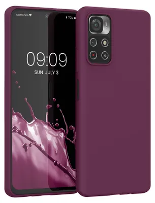 Produktbild von kwmobile Handyhülle für Xiaomi Redmi Note 11S 5G / Poco M4 Pro 5G Hülle - TPU Case - Kabelloses Laden - Schutzhülle Cover in Bordeaux Violett